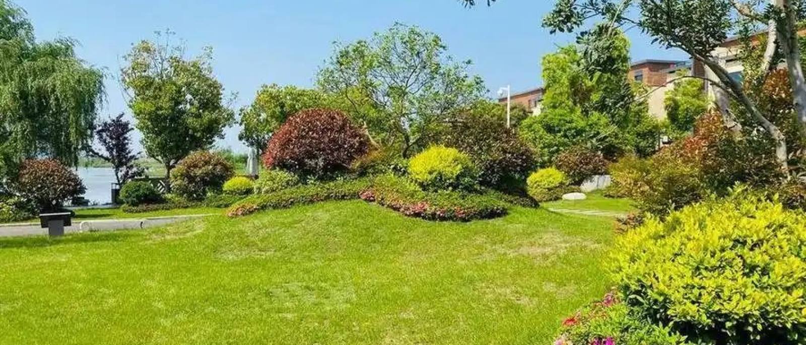 必一运动园林绿化轮播：景观设计草图与植物配置